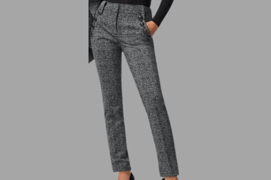 plaid flitted grey trouser