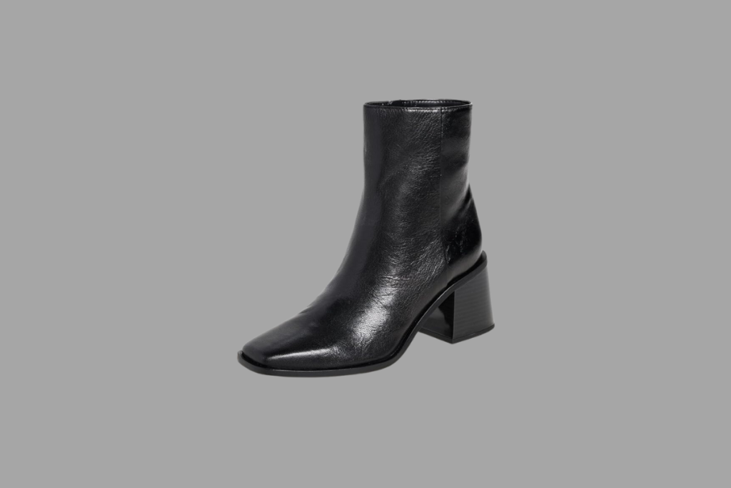 Black block heel bootie