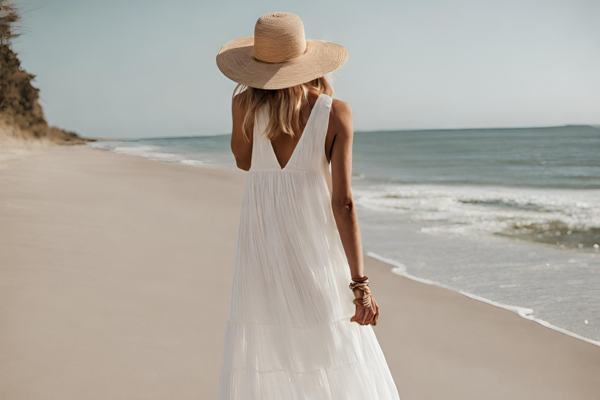 white maxi dress