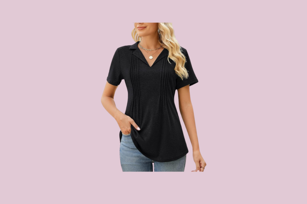 Black peplum top