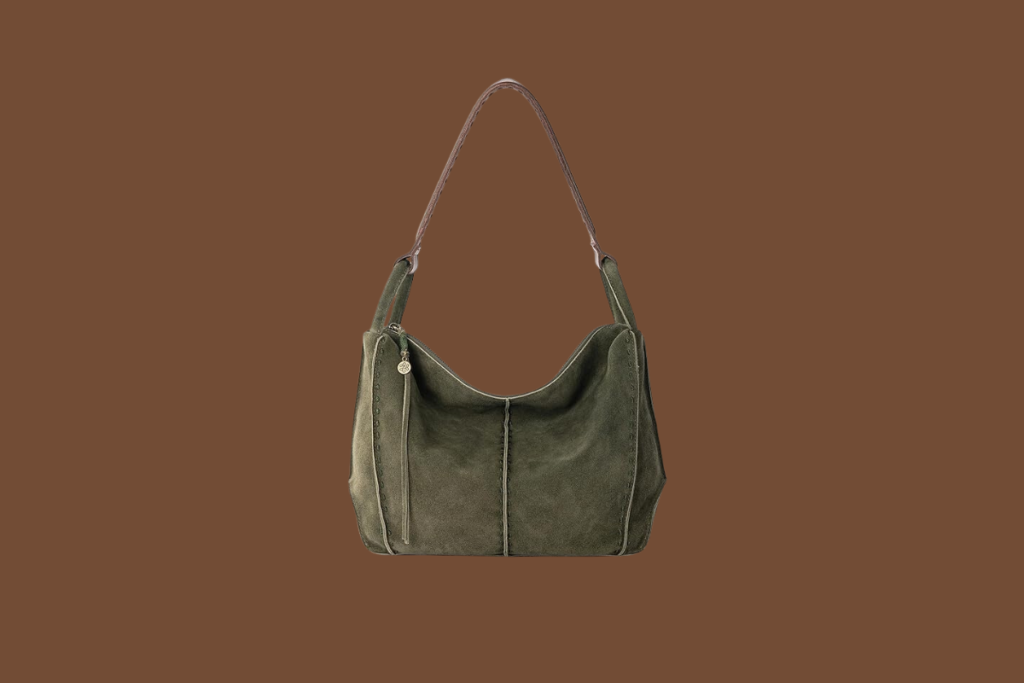 suede handbag