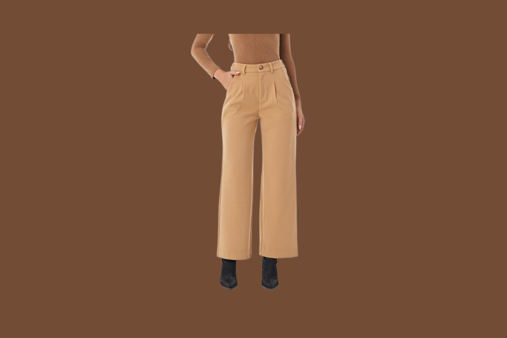 wide leg wool pants